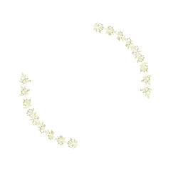 Hand drawn flower wreath illustration