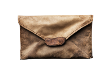 Vintage envelope with transparent png background rustic texture creative design concept