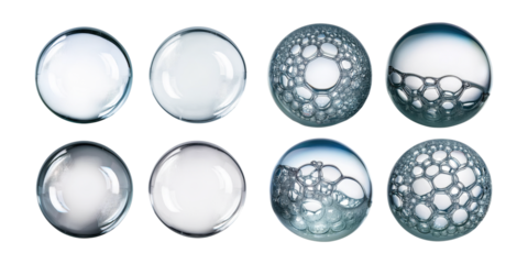 Transparent Bubbles on Light Background