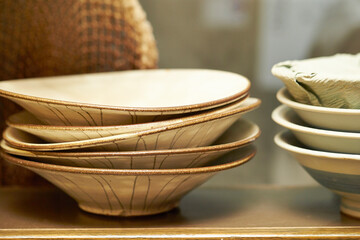 Bowls in the udon shop