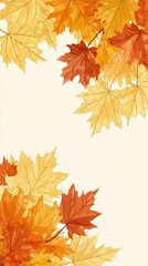 Autumn Leaves Background: Vibrant Fall Colors of Orange, Yellow, and Red