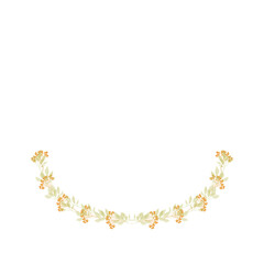 Hand drawn flower wreath illustration