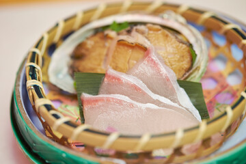 Various kinds of fresh sashimi 