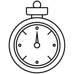 Simple Exam Timer Outline Vector