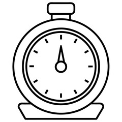 Simple Exam Timer Outline Vector