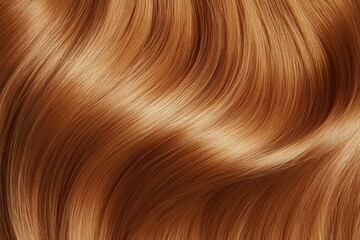 Smooth Wavy Auburn Hair Texture Background