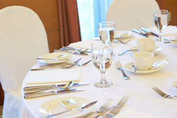 table setting for a dinner