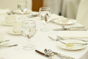 table setting for a dinner