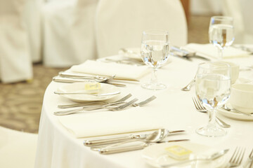 table setting for a dinner