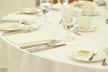 table setting for a dinner