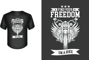 Bike t-shirt design.  black t-shirt design.