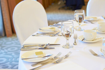table setting for a dinner