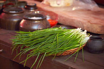 Ingredients for making kimchi Vegetables	