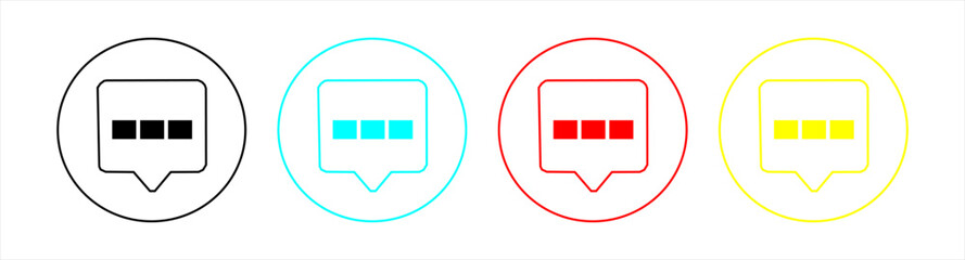 comment icon speech bubble symbol Chat message icons - talk message Bubble chat icon. web contact us icon. online communication, Conversation, chatting ...