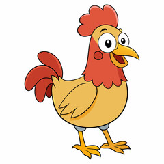Chicken Vector art on a Clean White Background