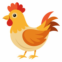 Chicken Vector art on a Clean White Background
