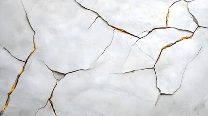 Obraz premium Cracked Concrete Surface with Light Yellow Gaps and Texture Detail