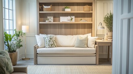 Modern Multifunctional Room That Can Be Used as an Office