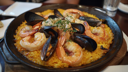 Steaming Bowl of Delicious Cooked Mussels Outdoors