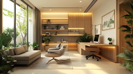 Fototapeta premium Modern Office Designed for Comfort and Productivity