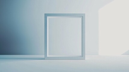 A sleek, minimalist square text box on a clean white background, perfect for showcasing text or graphics with clarity and professionalism.