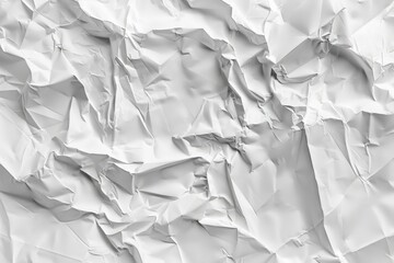 Obraz premium Blank white crumpled and creased paper poster texture