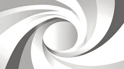 Abstract Swirling Grey and White Curves Design