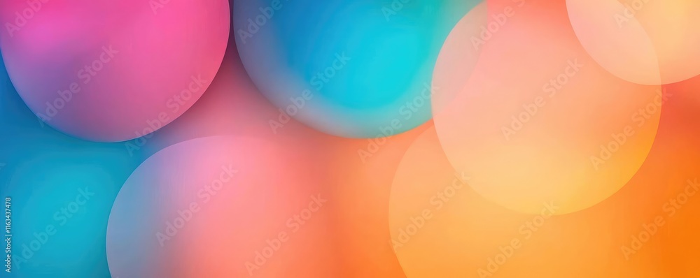 Aufkleber splatter abstract background idea. colorful abstract spheres create a vibrant, artistic background f