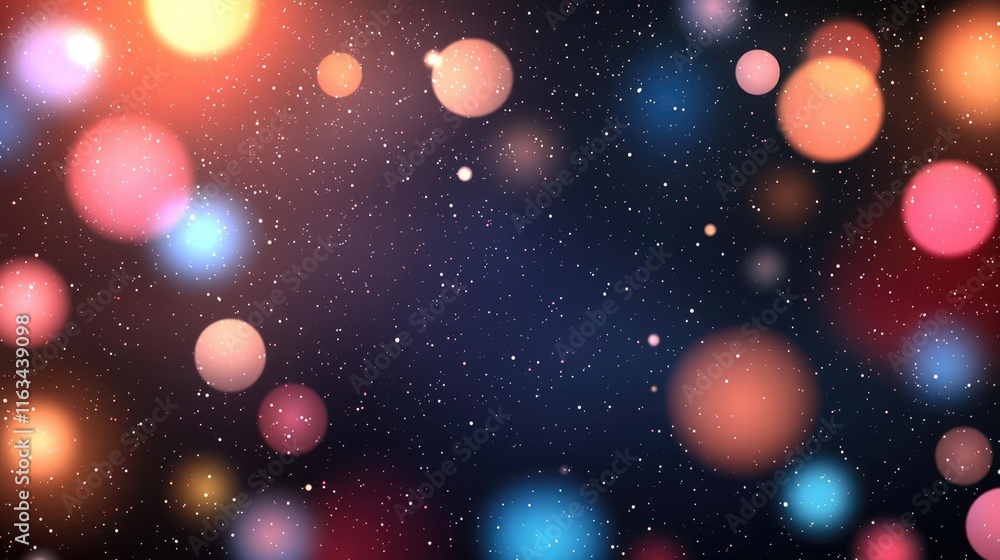 Aufkleber splatter abstract background idea. colorful bokeh background with soft vibrant lights and a dreamy a