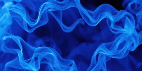 Obraz premium Abstract Blue Smoke Swirls A Serene Background Image