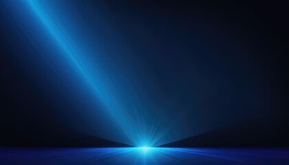 Naklejka premium Realistic glowing spotlights on a dark blue background Vector backdrop illustration 8