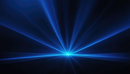 Obraz premium Realistic glowing spotlights on a dark blue background Vector backdrop illustration 1