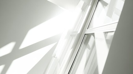 Obraz premium Bright Interior with Natural Light and White Background