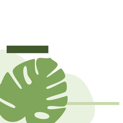 Obraz premium Monstera Leaf Corner