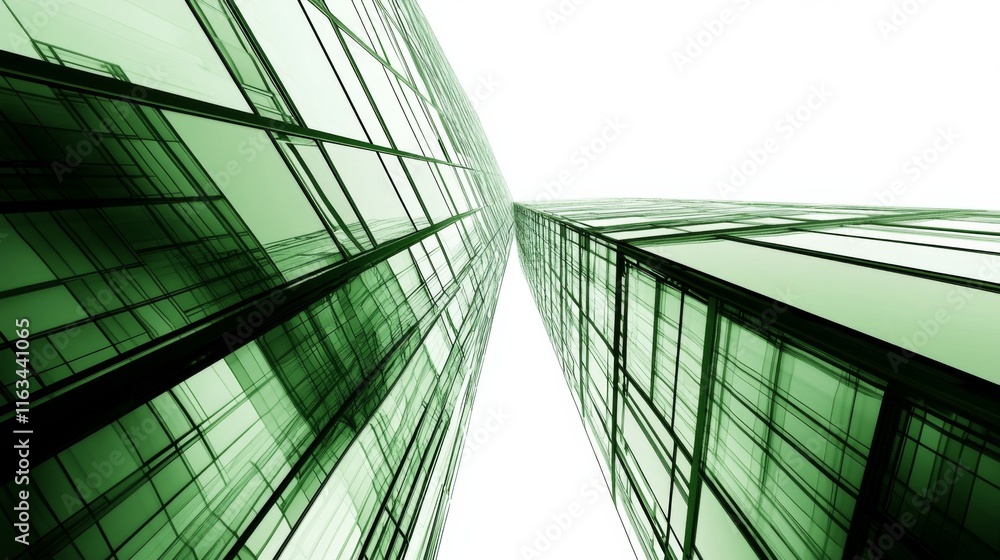 Poster dynamic building angles with white background