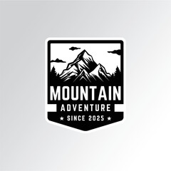 Illustration Montain Black and White