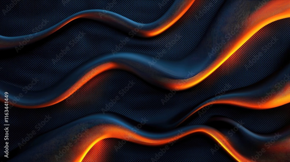 Aufkleber brushed abstract background idea. abstract orange and black wave pattern for modern design and creat