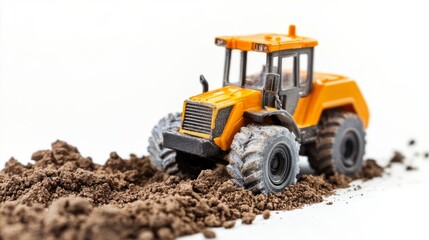 Dynamic Construction Scene with Detailed Model Tractor