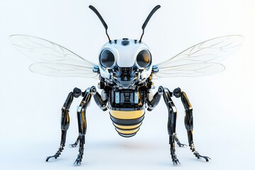 Fototapeta premium A robotic bee design a mechanical insect
