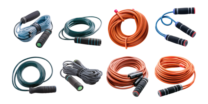 Colorful Cables on Transparent Background