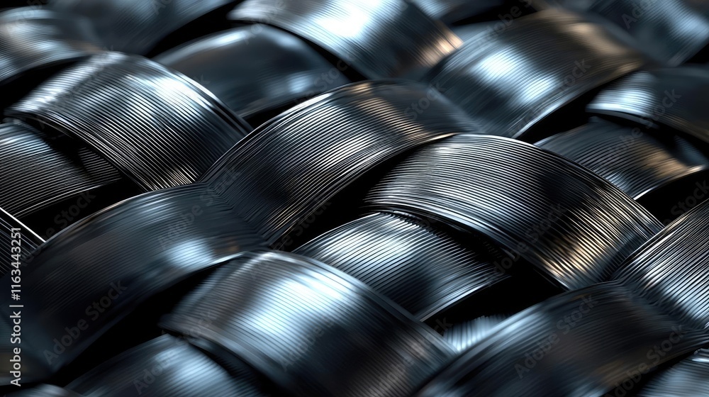 Poster brushed abstract background idea. close-up of woven black material, showcasing intricate patterns an