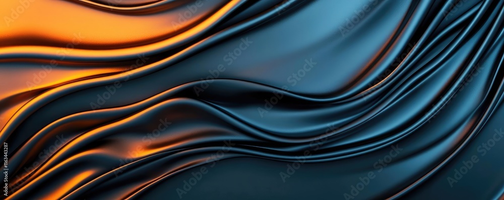 Poster brushed abstract background idea. abstract flowing lines in orange and blue create a dynamic visual 