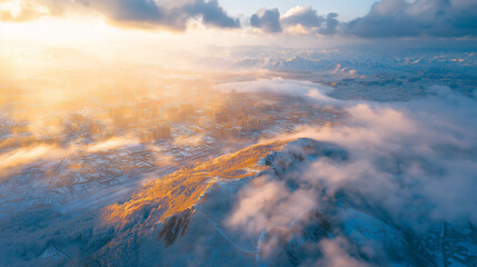 Obraz premium Charming Nordic winter snow scenery