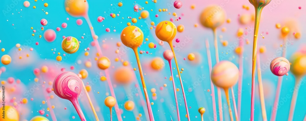 Poster splatter abstract background idea. colorful abstract splashes of paint create a vibrant and dynamic 