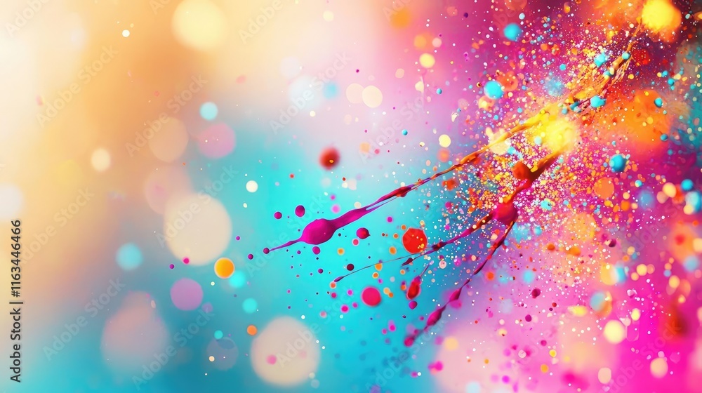 Poster splatter abstract background idea. vibrant splashes of color create a stunning abstract background f