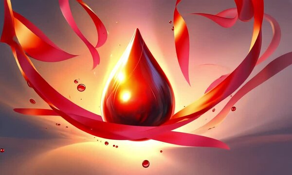AI - Illustration of Blood and Transfusion: A Symbol of Life and Medical Care. Ideal for use in educational materials, medical campaigns, and healthcare-related designs.