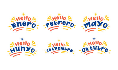 Month Of Languange Filiphina. vector illustration