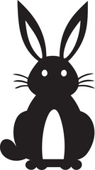 Silhouette of a rabbit. Easter, Bunny vector illustration on a white background