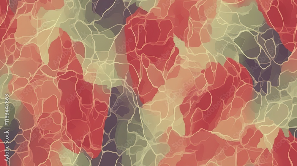 Poster colorful abstract texture with organic shapes and flowing lines in warm earthy tones for background 