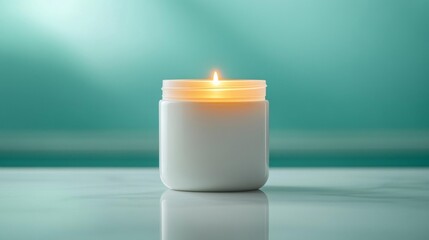 Luxury Cream Jar in a Marble Bathroom Setting. Generative AI
